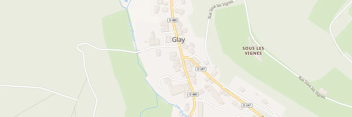Plan du 1 Rue du Moulin à Glay