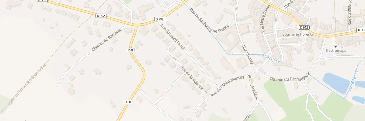 Plan du 22 Rue Edouard Fenal à Badonviller