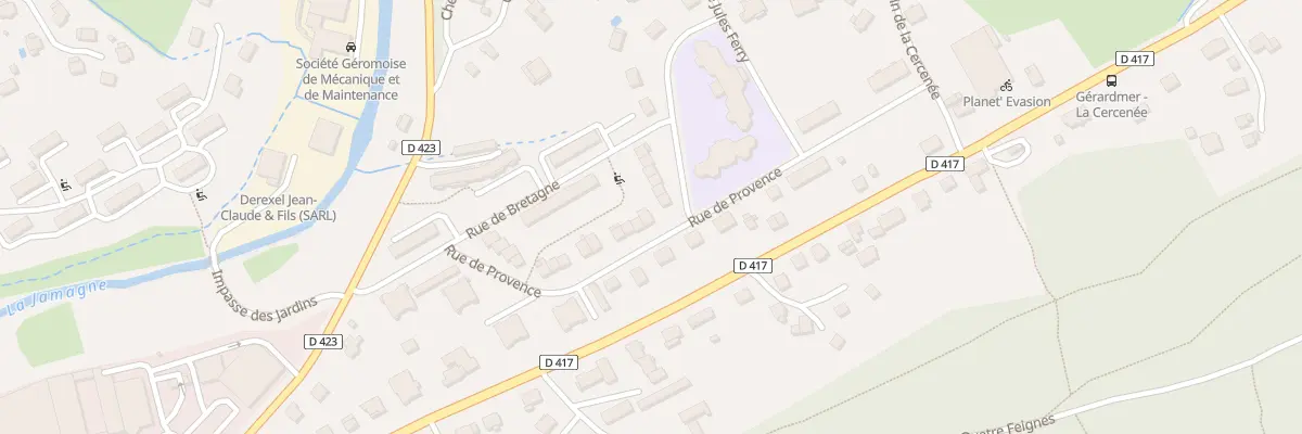 Plan du 25 Rue de Provence à Gérardmer