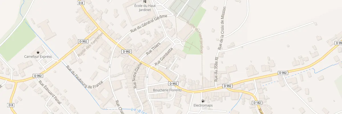 Plan du 12 Rue Gambetta à Badonviller