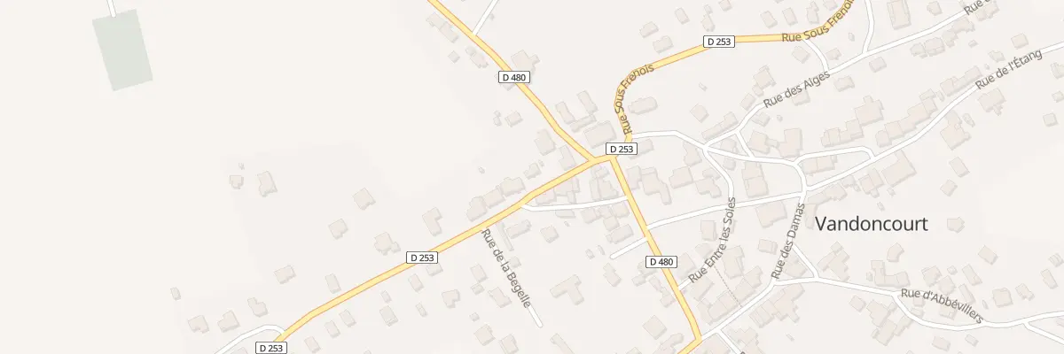 Plan du 2 Rue de la Begelle à Vandoncourt