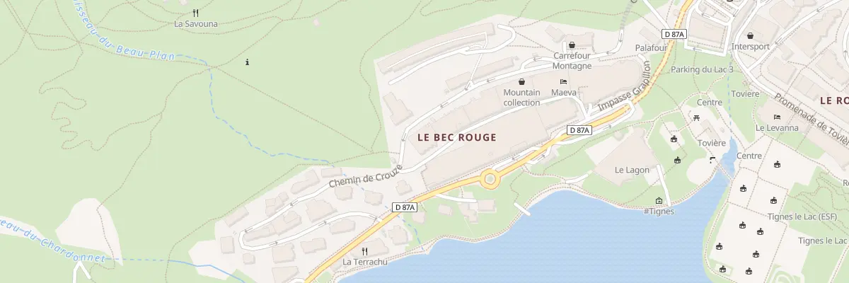 Plan du 405 Rue de la Poste à Tignes