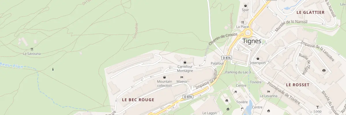 Plan du 5242 Le Bec Rouge à Tignes
