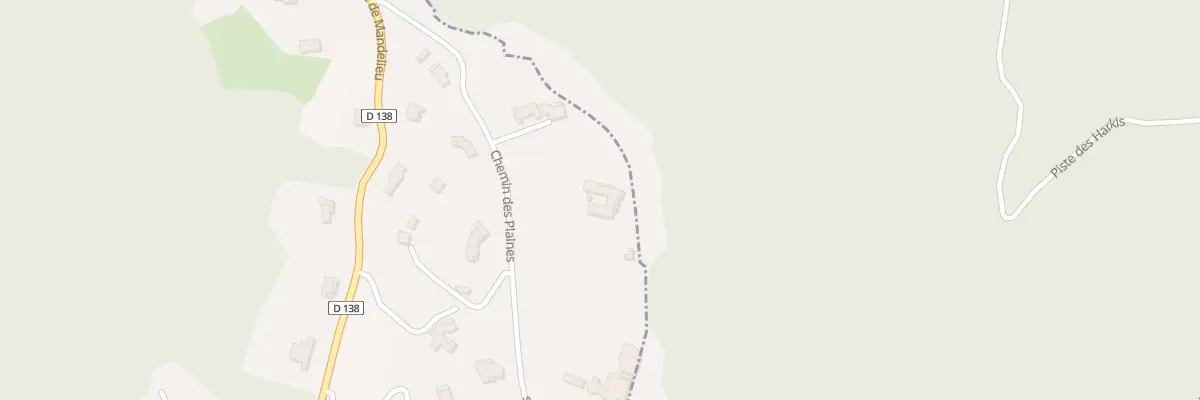 Plan du 198 Les Plaines à Tanneron