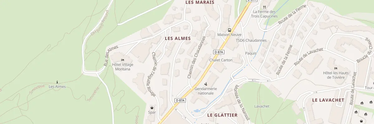 Plan du 75 Che des Chaudannes à Tignes