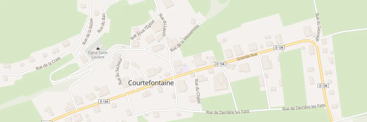 Plan du 2 Rue du Lavoir à Courtefontaine