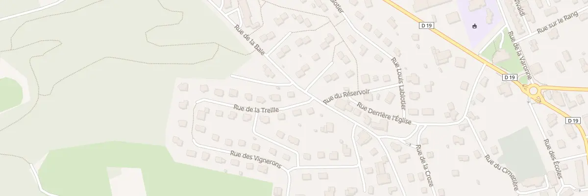 Plan du 2 Rue de la Treille à Bourogne