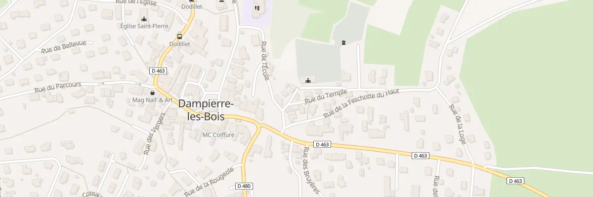 Plan du 9 Rue du Temple à Dampierre-les-Bois