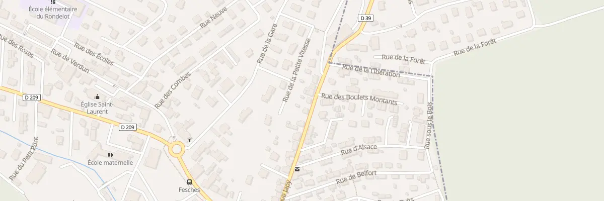 Plan du 23 Rue Octave Japy à Fesches-le-Châtel