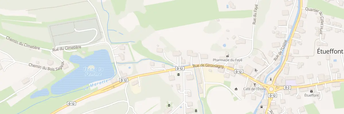 Plan du 14 Rue de Giromagny à Étueffont