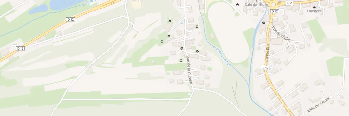 Plan du 12 Rue de la Combe à Étueffont