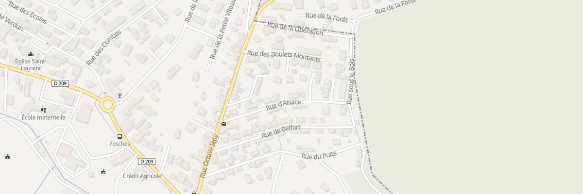 Plan du 13B Rue d’Alsace à Fesches-le-Châtel