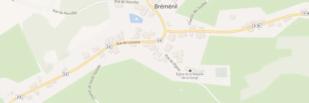 Plan du 2 Rue de l’Eglise à Bréménil