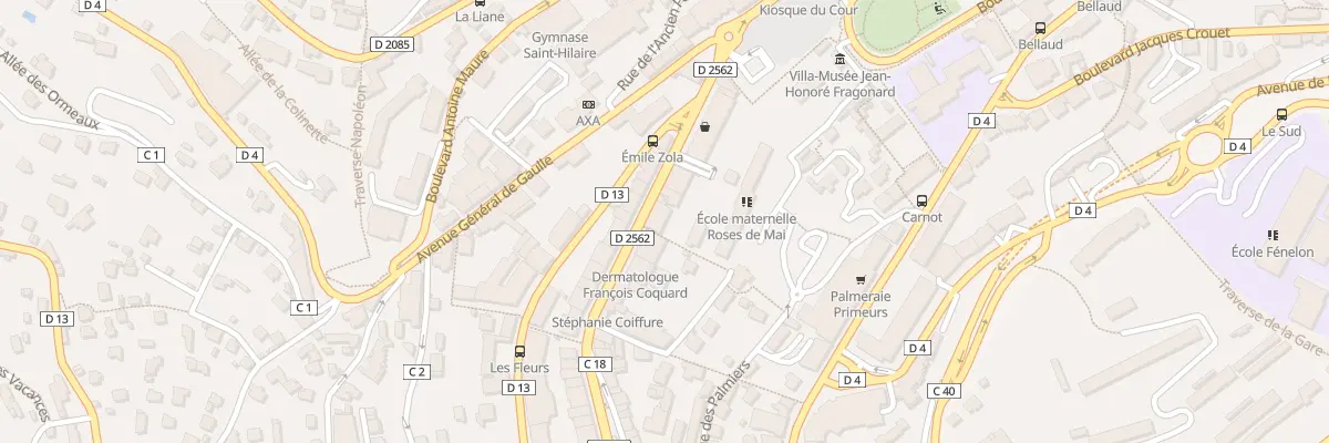 Plan du 11 Bd Victor Hugo à Grasse