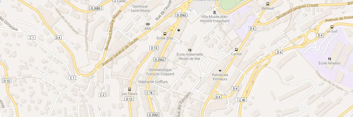 Plan du 9 Bd Victor Hugo à Grasse