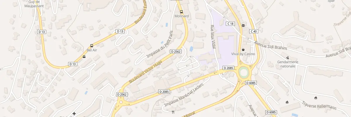 Plan du 61 Bd Victor Hugo à Grasse