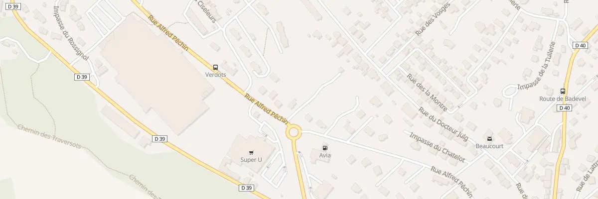 Plan du 14B Rue Alfred Péchin à Beaucourt