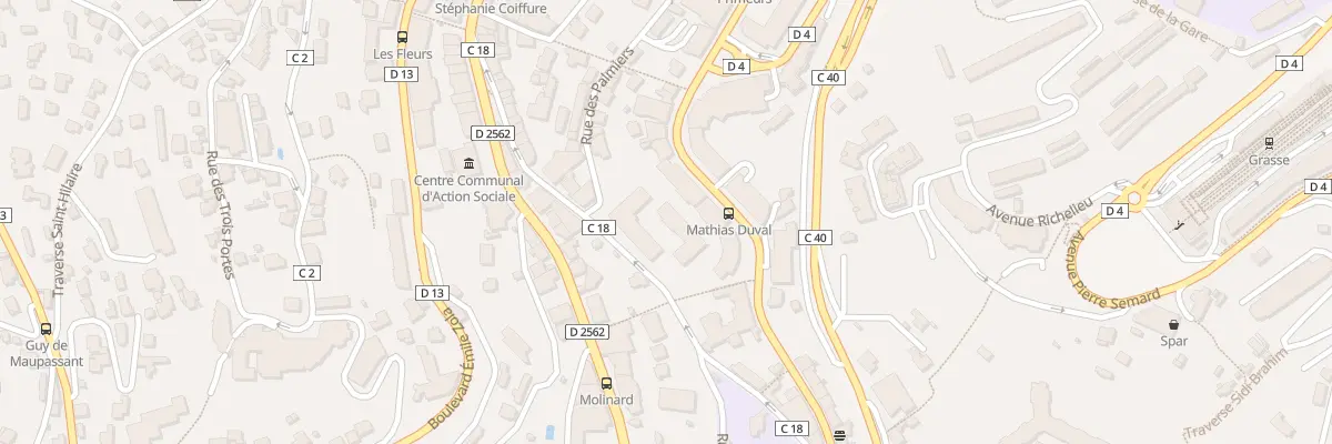 Plan du 25 Av Sainte Lorette à Grasse