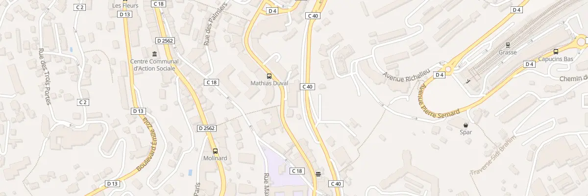 Plan du 9 Av Mathias Duval à Grasse