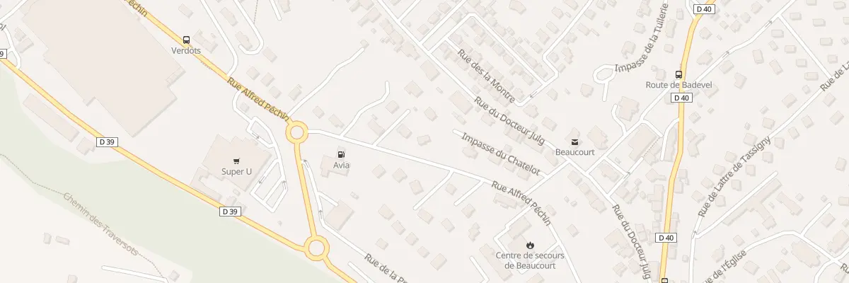 Plan du 12 Rue Alfred Péchin à Beaucourt