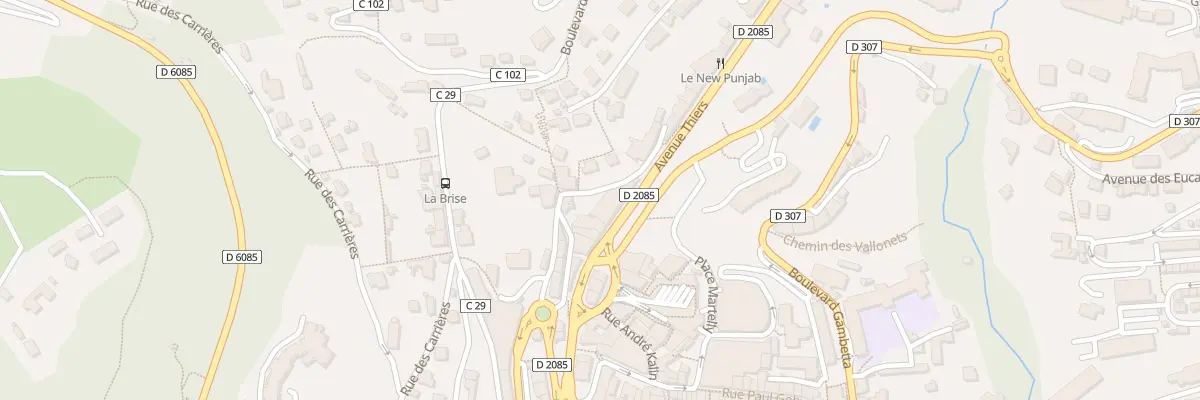 Plan du 7 Av Thiers à Grasse