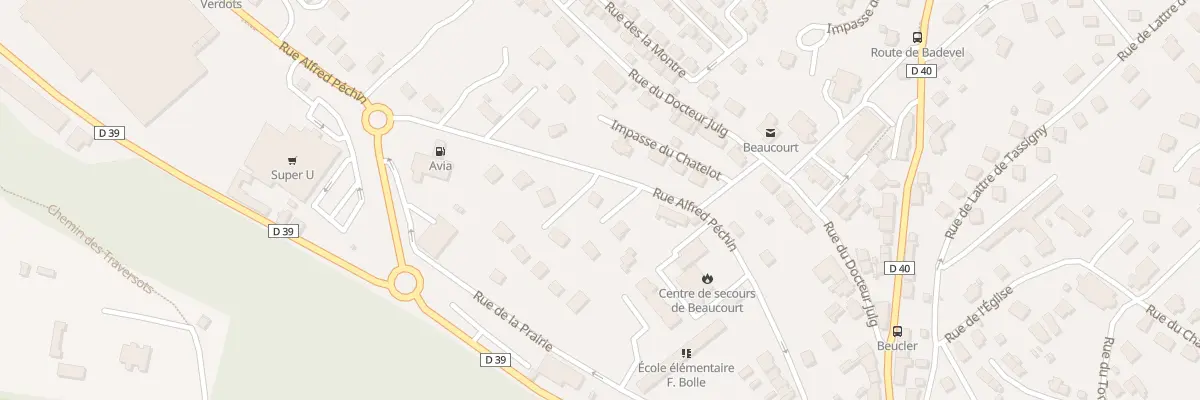 Plan du 27 Rue Alfred Péchin à Beaucourt