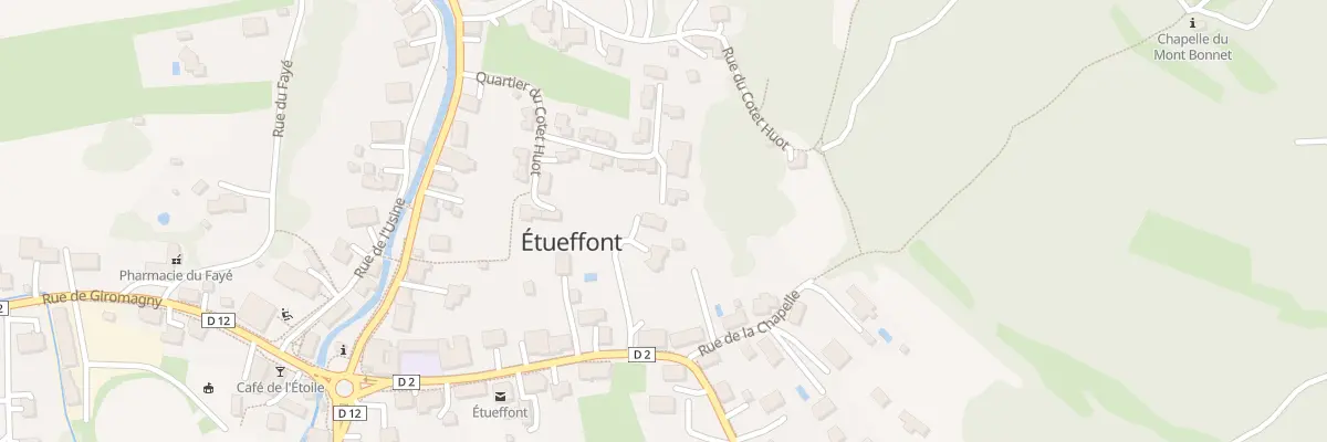Plan du 1 Rue des Oeillets à Étueffont
