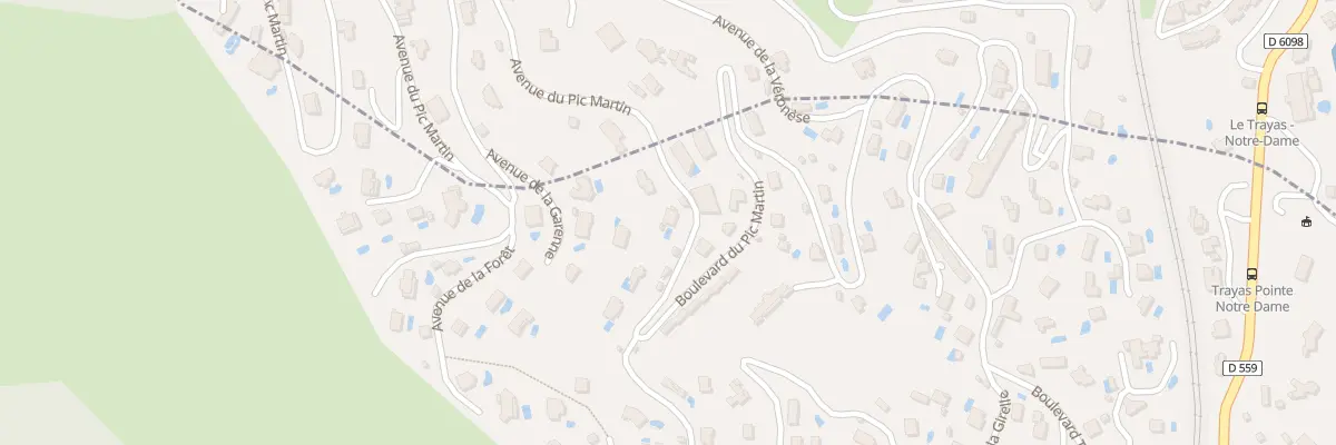 Plan du 887 Bd du Pic Martin à Saint-Raphaël