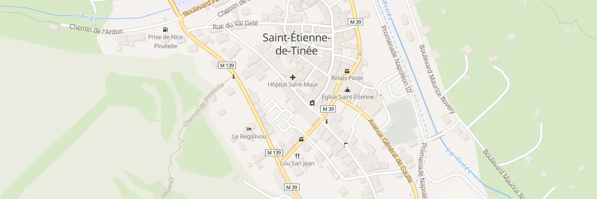 Plan du 28A Rue Droite à Saint-Étienne-de-Tinée