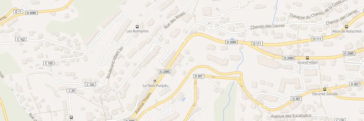Plan du 18 Av Thiers à Grasse