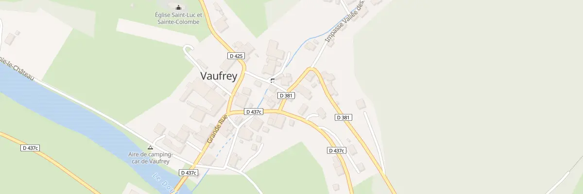 Plan du 2 Rue de la Mairie à Vaufrey