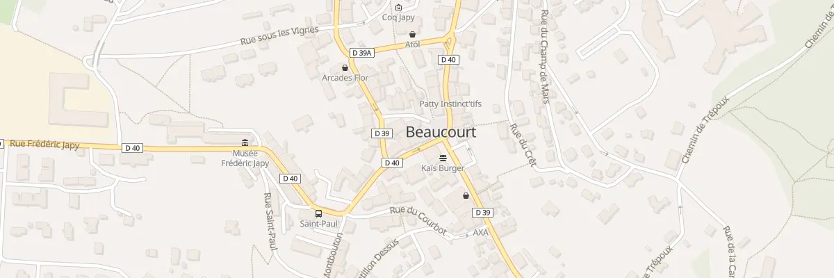 Plan du 2 Rue du 18 Novembre à Beaucourt