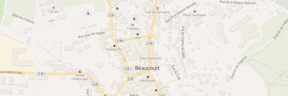 Plan du 15 Rue Pierre Beucler à Beaucourt