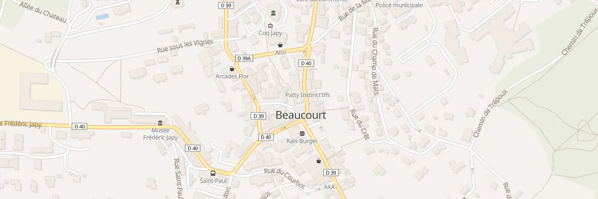 Plan du 1 Rue Pierre Beucler à Beaucourt