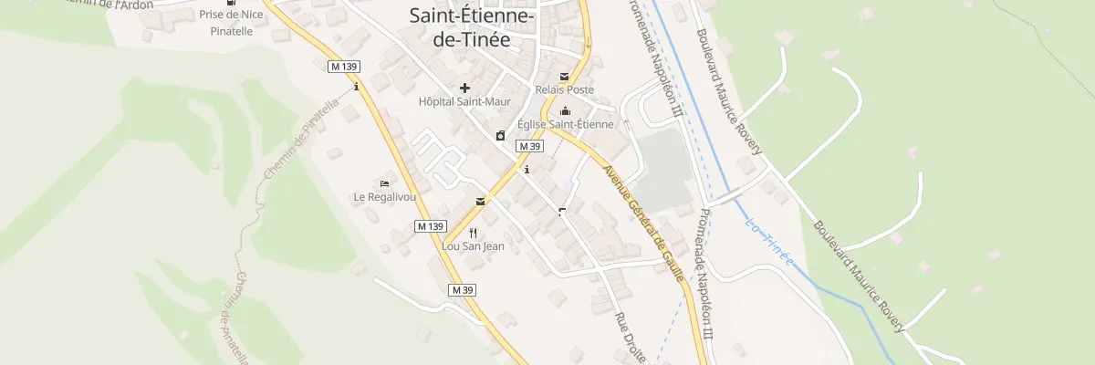 Plan du 13 Rue Droite à Saint-Étienne-de-Tinée