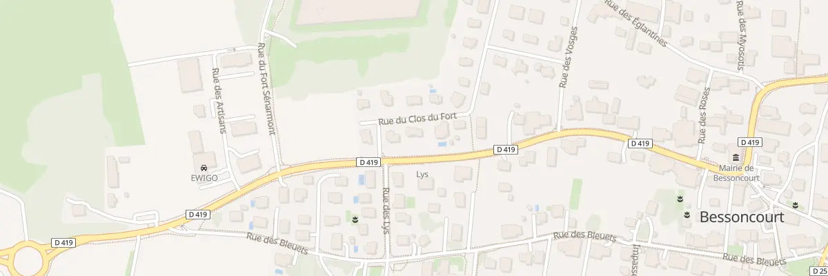 Plan du 15 Rue du clos du Fort à Bessoncourt