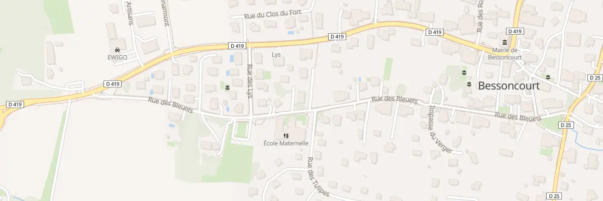 Plan du 2 Imp des Jacinthes à Bessoncourt