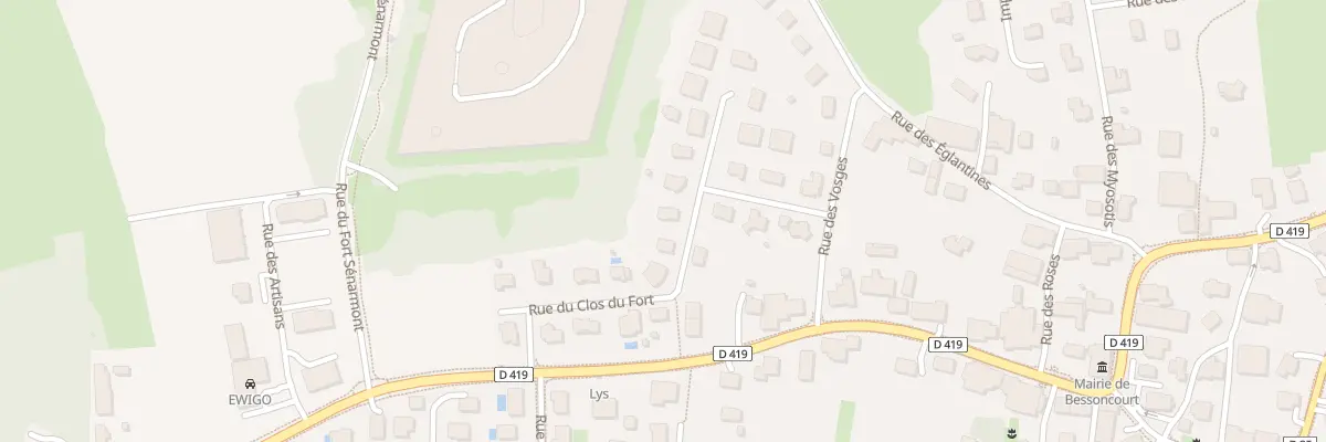 Plan du 12 Rue du clos du Fort à Bessoncourt