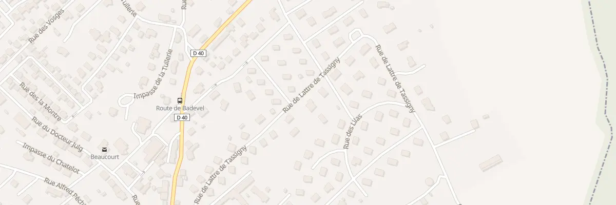 Plan du 24 Rue Marechal de Lattre à Beaucourt