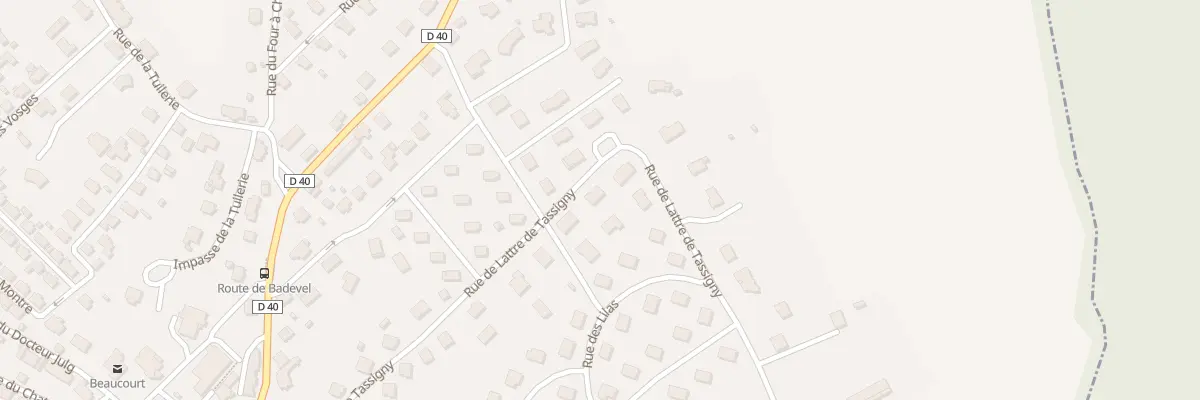 Plan du 26 Rue Marechal de Lattre à Beaucourt