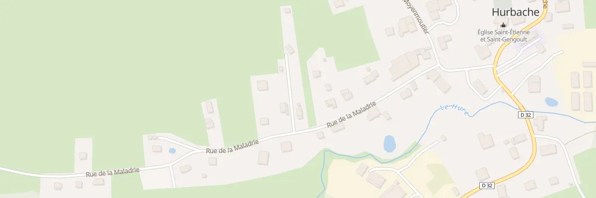 Plan du 12 Rue de la Maladrie à Hurbache