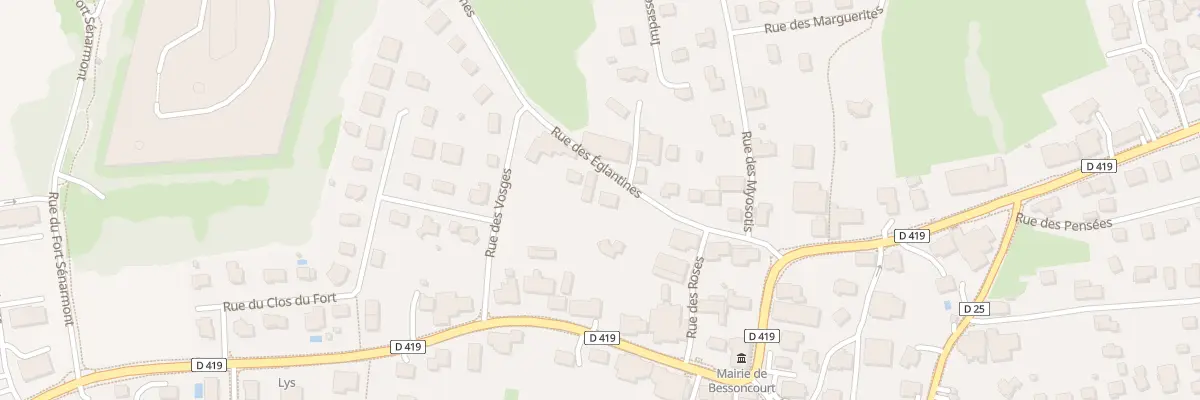 Plan du 10 Rue des Eglantines à Bessoncourt