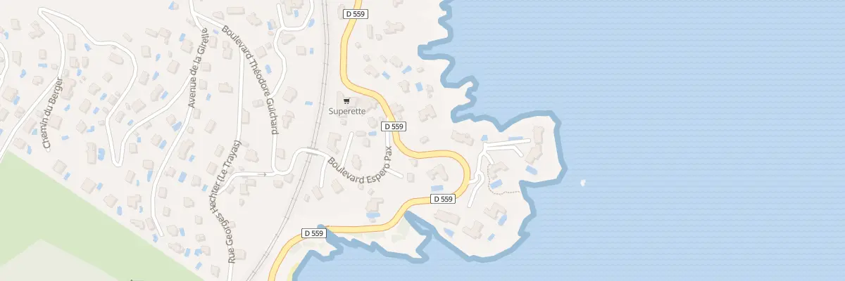 Plan du 1000 Rte des Calanques à Saint-Raphaël