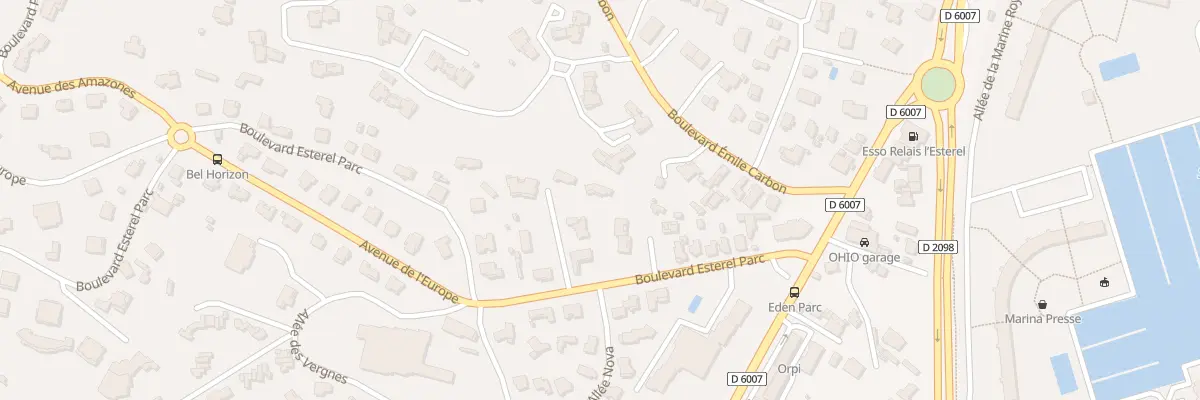 Plan du 250 Bd Estérel Parc à Mandelieu-la-Napoule
