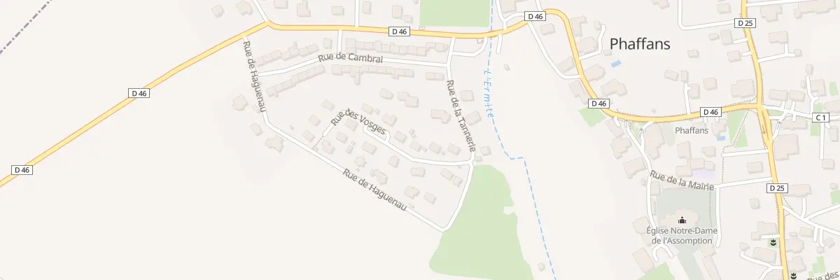 Plan du 6 Rue des Vosges à Phaffans