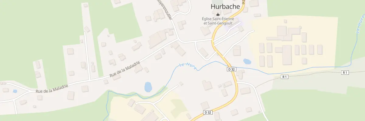 Plan du 18 Au Village à Hurbache