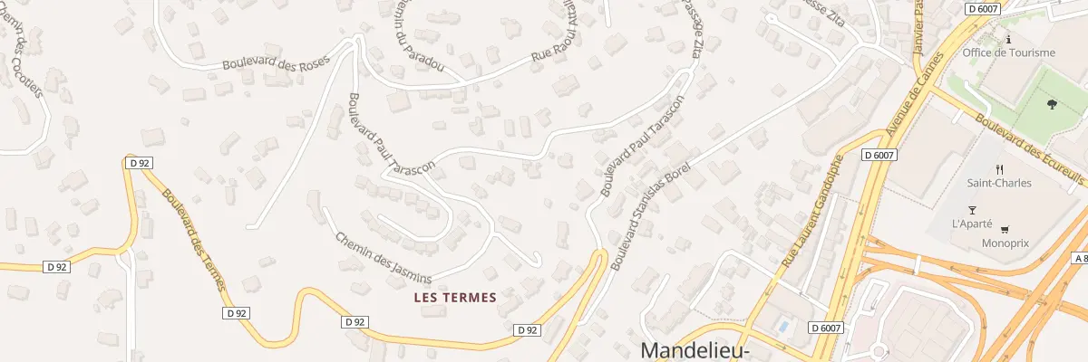 Plan du 893 Bd Paul Tarascon à Mandelieu-la-Napoule