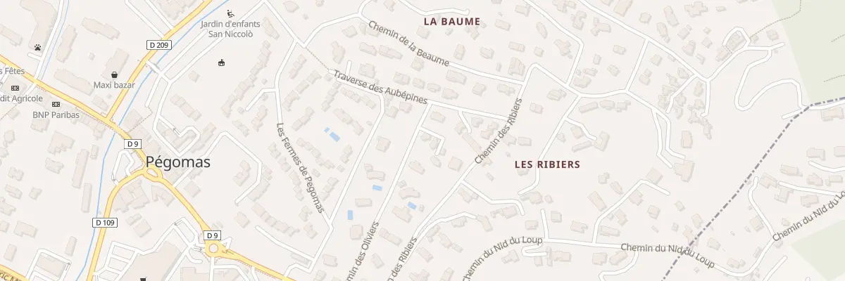 Plan du 238 Che des Oliviers à Pégomas