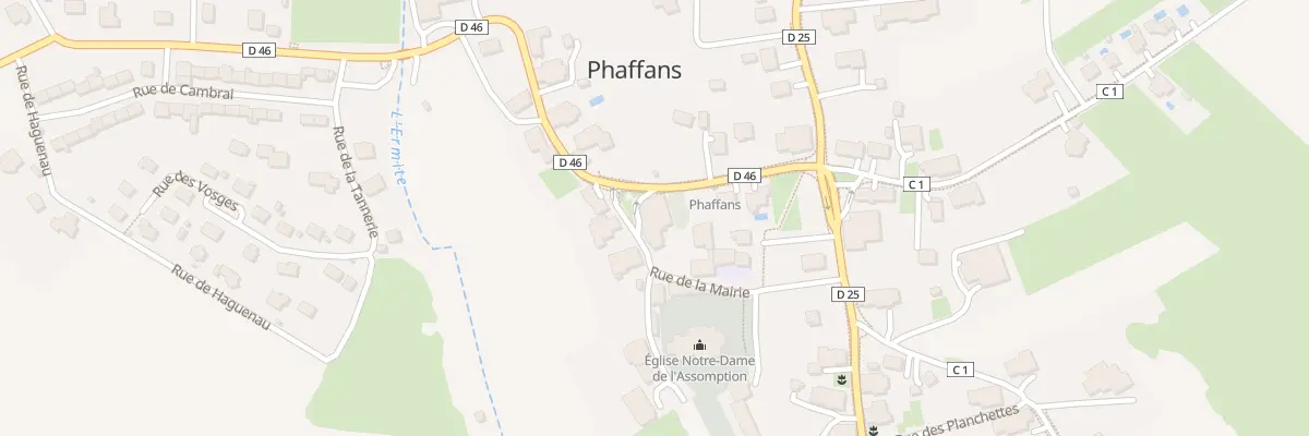 Plan du 1 Rue de la Mairie à Phaffans