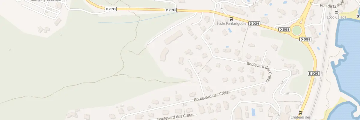 Plan du 121 Bd des Cretes La Napoule à Mandelieu-la-Napoule